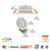 Halo RLWZDZC6 6" LED Dual Zone Smart Wi-Fi Recessed Canless Downlight Connected by WiZ Pro, 1000 Lumen, 120V