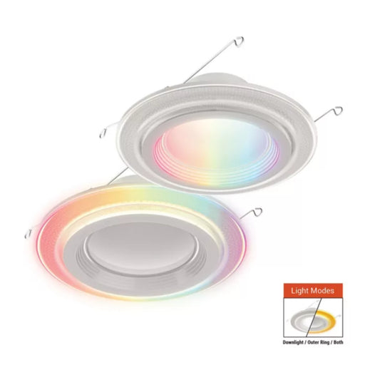 Halo RLWZDZT56 5/6" LED Smart Wi-Fi Dual Zone LED Trims Connected by WiZ Pro, 1000 Lumen, 120V