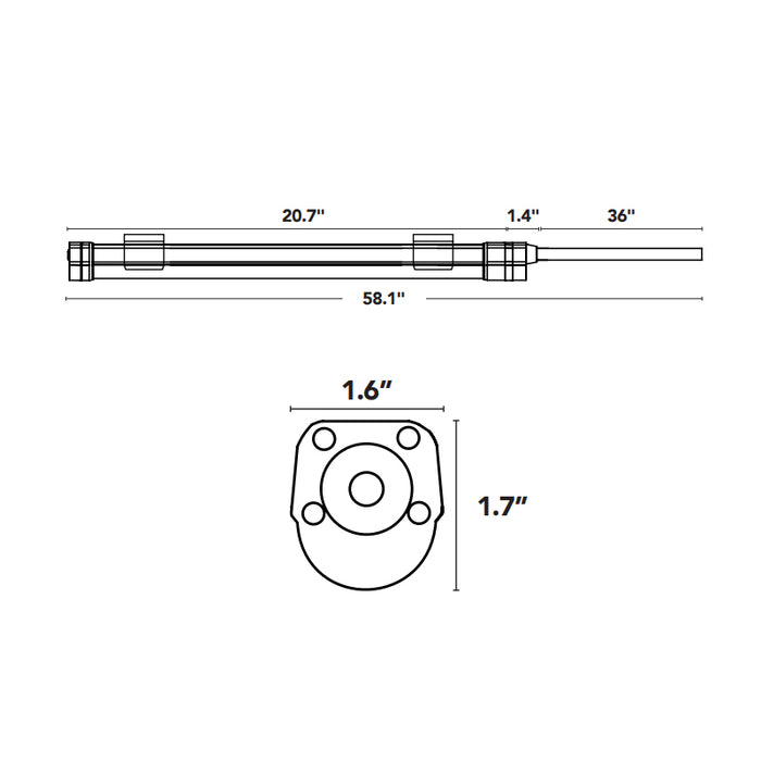 RemPhos RP-LBI65 2-ft 4W/6W/9W/12W LED Linkable Light Bar, 6CCT Selectable, up to 1920 Lumens, 120-277V, IP65 Rated