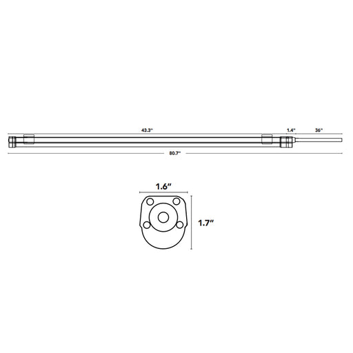 RemPhos RP-LBI65 4-ft 10W/15W/20W/25W LED Linkable Light Bar, 6CCT Selectable, up to 4000 Lumens, 120-277V, IP65 Rated