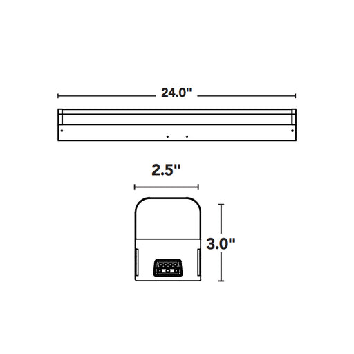 RemPhos RP-LBIMAX 2-ft 15W/20W/25W/30W LED Linkable Strip Light, 4CCT Selectable, up to 3900 Lumens, 120-277V
