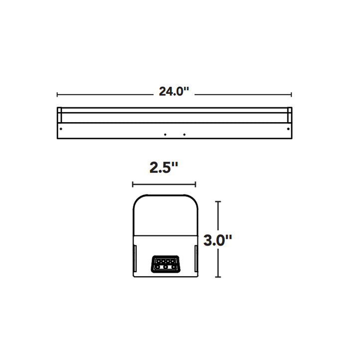 RemPhos RP-LBIMAX 2-ft 15W/20W/25W/30W LED Linkable Strip Light, 4CCT Selectable, up to 3900 Lumens, 120-277V