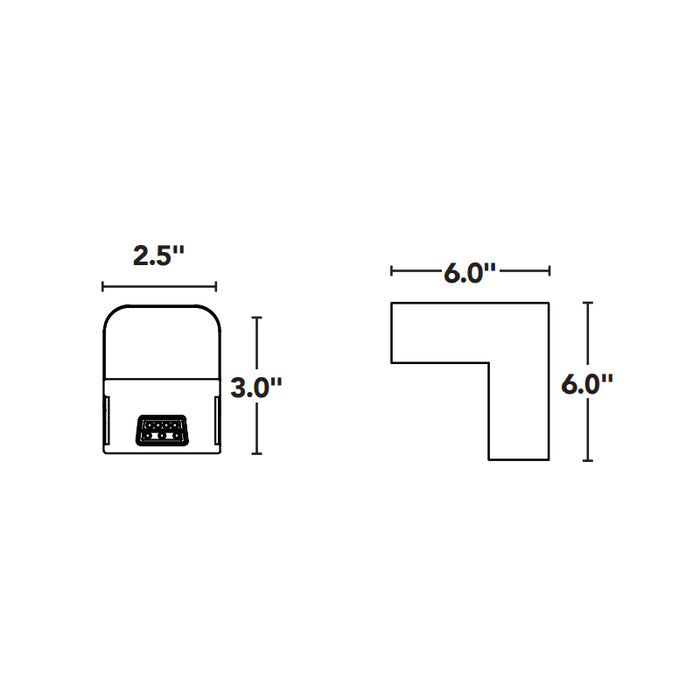 RemPhos RP-LBIMAX-LR 7W/10W/13W/16W LED Right-Turn 90° Corner, 4CCT Selectable, up to 2080 Lumens, 120-277V