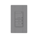nLight AIR RPODBA DX Battery-Powered Wall Switch, Single Pole, On/off + Raise/Lower Control, Generation 2 - Gray