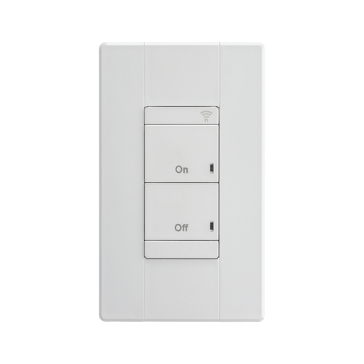 nLight AIR RPODBA Battery-Powered Wall Switch, Single Pole, On/off Control, White, Generation 2
