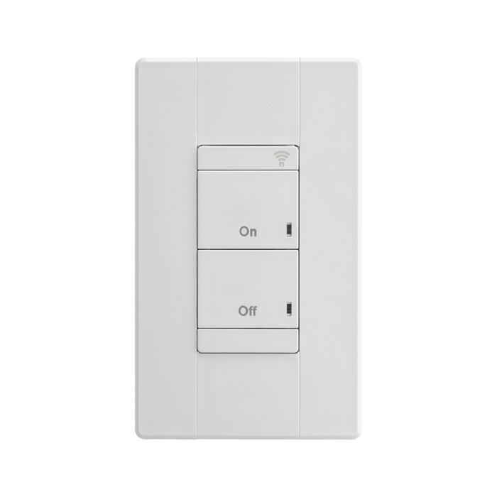 nLight AIR RPODBA Battery-Powered Wall Switch, Single Pole, On/off Control, White, Generation 2