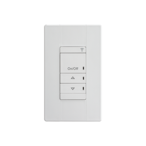 nLight RPODLA DX MVOLT AIR Wireless Line Powered Wall Switch, Single Pole, On/off + Raise/Lower Control, 120-277V, White, Generation 2