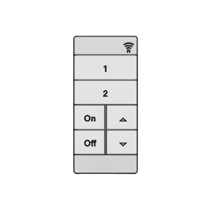 nLight RPODU 2S DX Wireless Battery Powered Wall Switch, 2 Scene Control (2 buttons), On/off + Raise/Lower Control, White, Generation 2