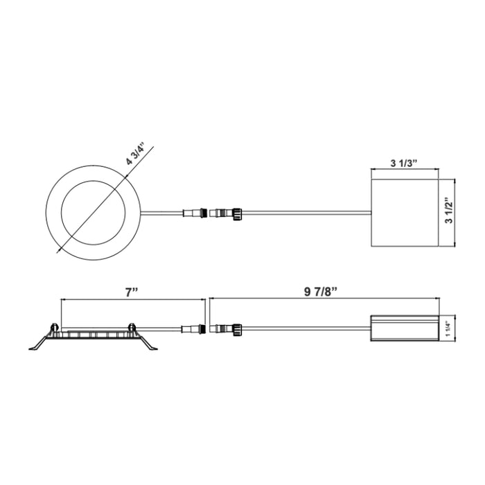 Westgate RSL4-G2 4" LED Second Generation Slim Wafer Light, CCT Selectable