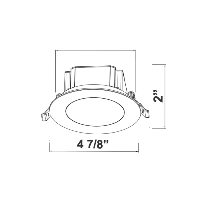 Westgate RSL4-JB 4" LED Slim Snap-In Recessed Light with J-Box, CCT Selectable