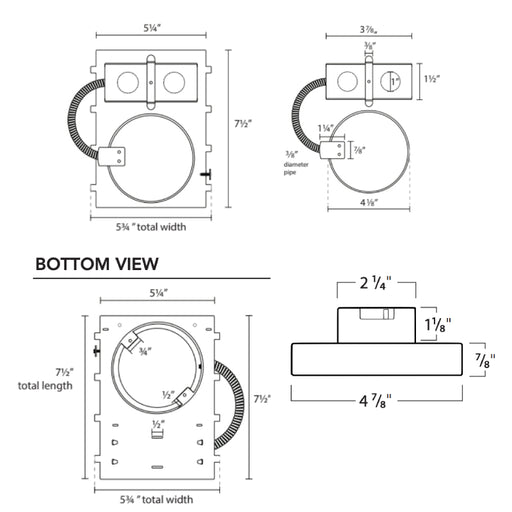 Rayon RSL4 4" LED Surface Mount w/ Glare Control & Emergency Backup, 5CCT Selectable, 120-277V, Fire-Rated Enclosure