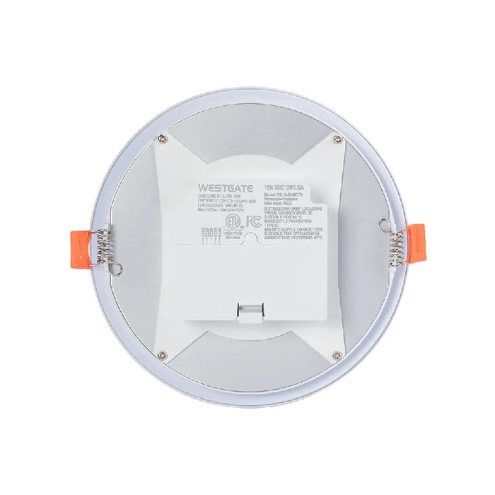 Westgate RSL6-JB 6" LED Slim Snap-In Recessed Light with J-Box, CCT Selectable