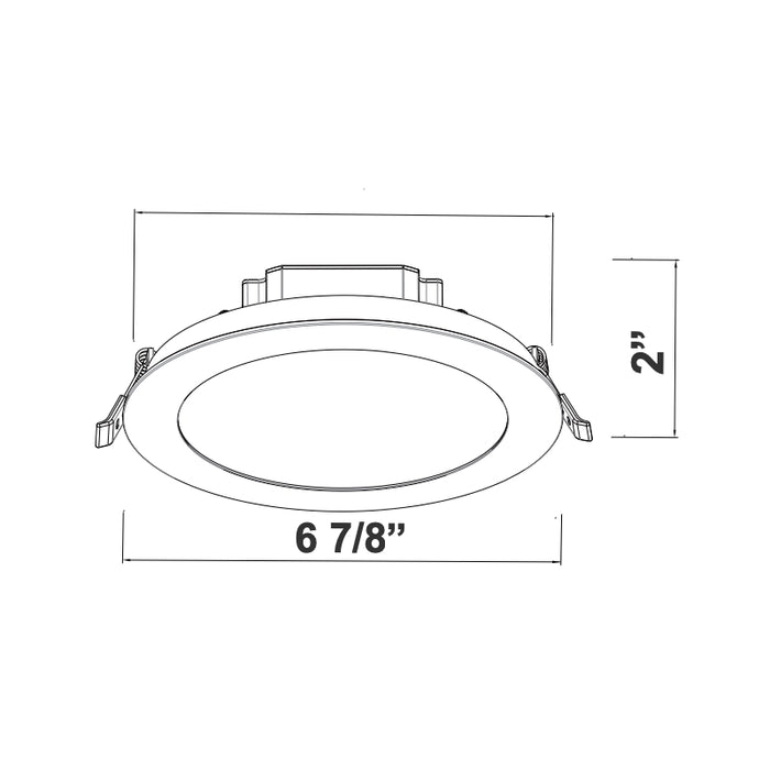 Westgate RSL6-JB 6" LED Slim Snap-In Recessed Light with J-Box, CCT Selectable