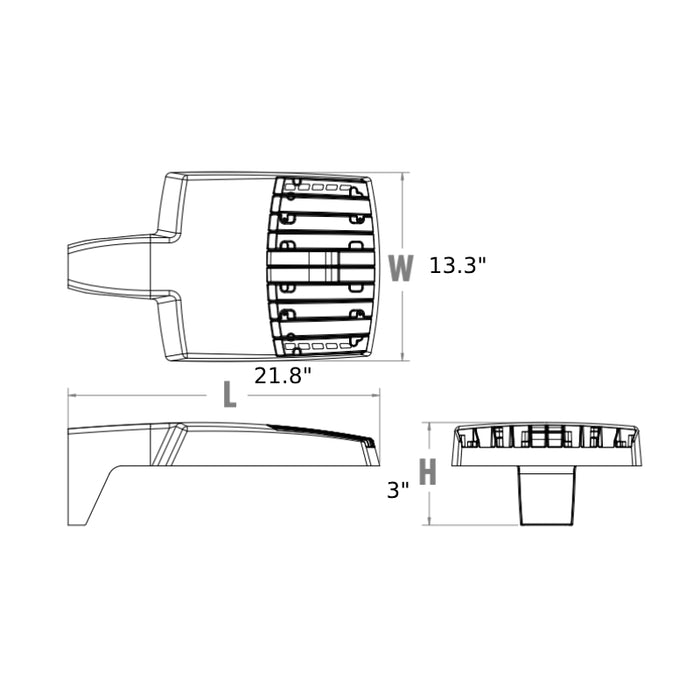Lithonia RSX1 133W LED Area Light, Type 3, 120-277V, Round Pole Mount