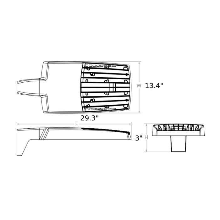 Lithonia RSX2 147W LED Area Light, Type 4, 120-277V, Square Pole Mount