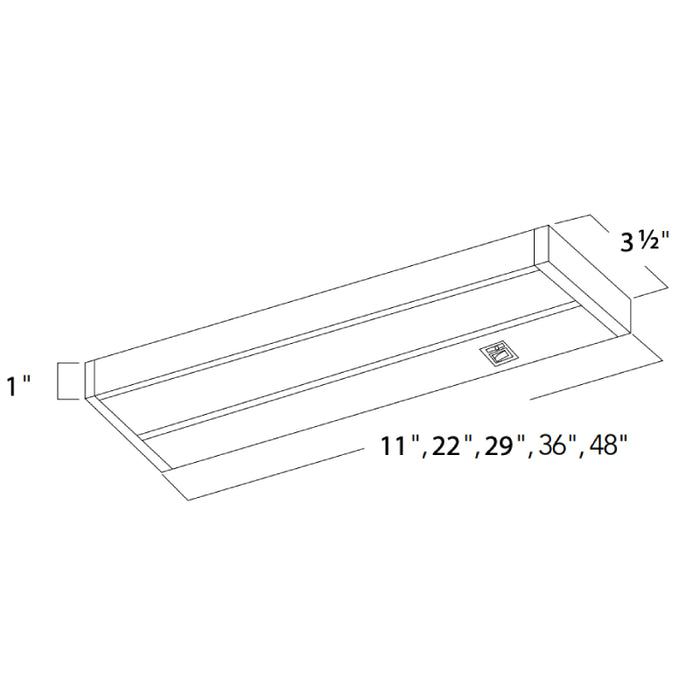 Rayon RULB29 29" 13W LED Under Cabinet, 5CCT Selectable, 120V