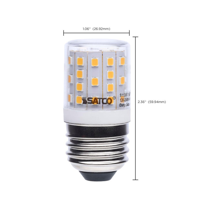 Satco S11200 3.5W T14 LED Bulb, E26 Base, 3000K