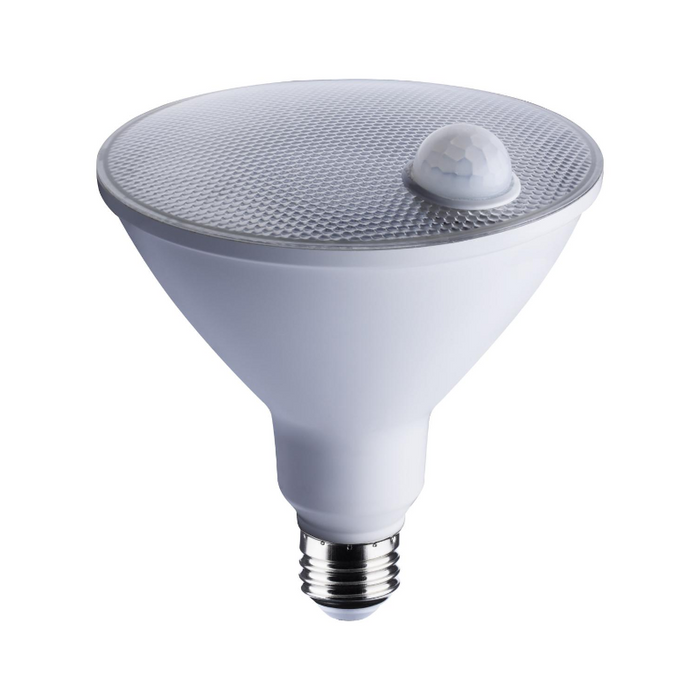 Satco S11443 14W PAR38 LED Bulb with Motion Sensor 3000K Med Base