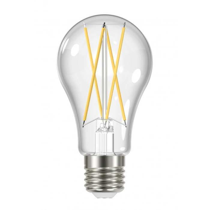Satco S11513 12W A19 Dimmable LED Filament Bulb, E26 Base, 2700K, Clear, 4-Pack