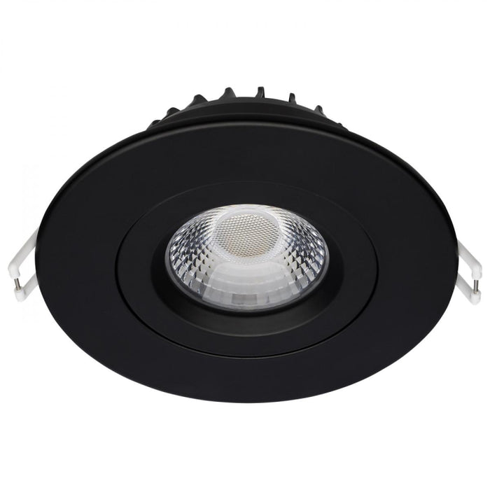 Satco S11618R1 4" 12W LED Round Direct Wire Downlight, CCT Selectable-Black
