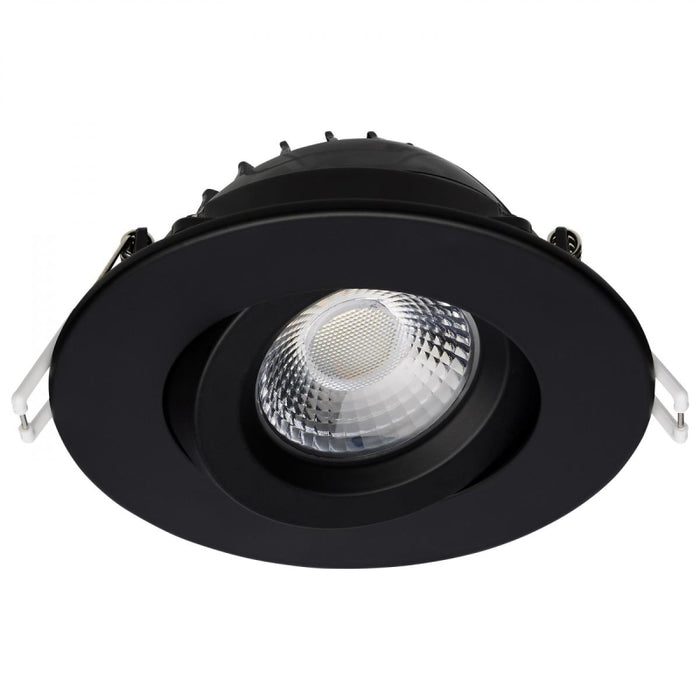 Satco S11618R1 4" 12W LED Round Direct Wire Downlight, CCT Selectable-Black