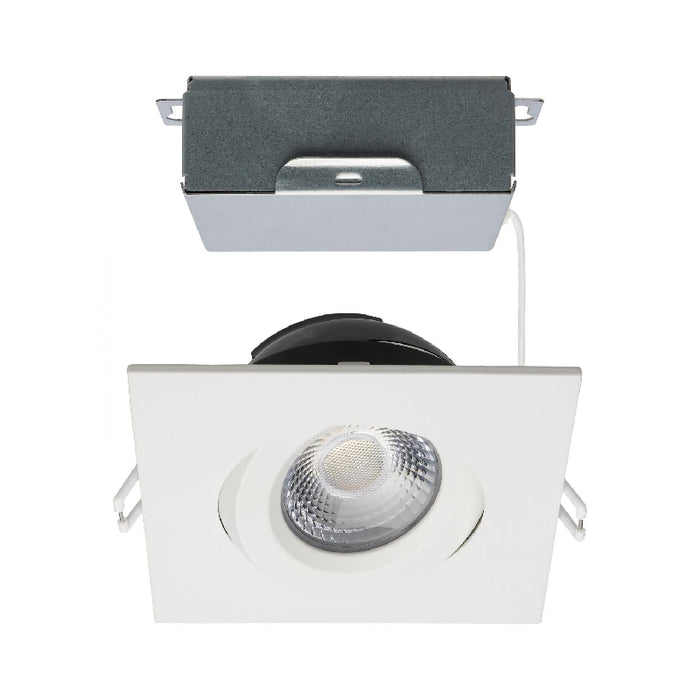 Satco S11621R1 4" 12W LED Square Direct Wire Downlight, CCT Selectable-White