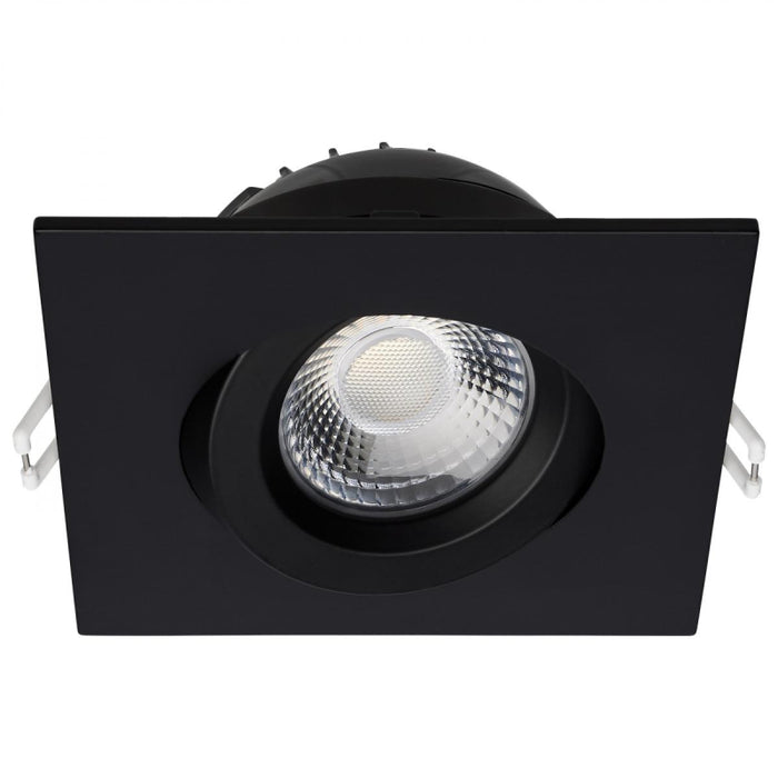 Satco S11621R1 4" 12W LED Square Direct Wire Downlight, CCT Selectable-Black