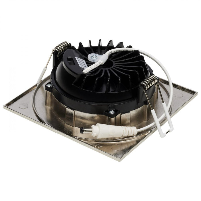 Satco S11621R1 4" 12W LED Square Direct Wire Downlight, CCT Selectable-Brushed Nickel