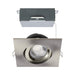 Satco S11621R1 4" 12W LED Square Direct Wire Downlight, CCT Selectable-Brushed Nickel
