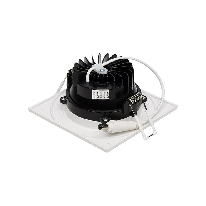 Satco 3.5" 12W LED Square Direct Wire Downlight Gimbaled, CCT Selectable - White