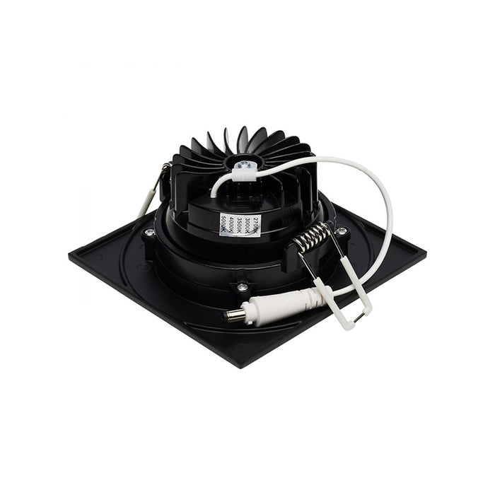 Satco 3.5" 12W LED Square Direct Wire Downlight Gimbaled, CCT Selectable - Black