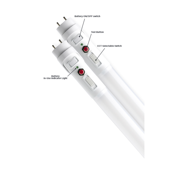 Satco S11730 15W LED T8 Lamp, G13 Medium Bi Pin Base, CCT Selectable