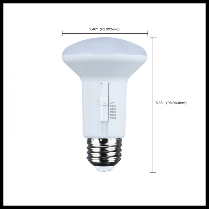 Satco S11782 5.8W R20 LED Bulb, E26 Base, 5CCT Selectable