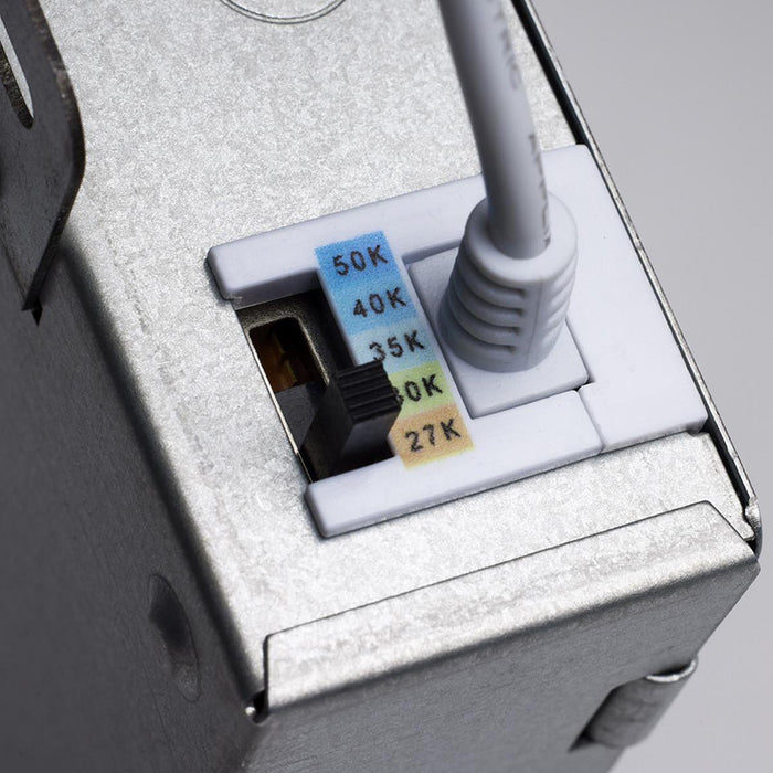 Satco S11871 4" 12W LED Square Low Profile Regress Baffle Downlight, CCT Selectable