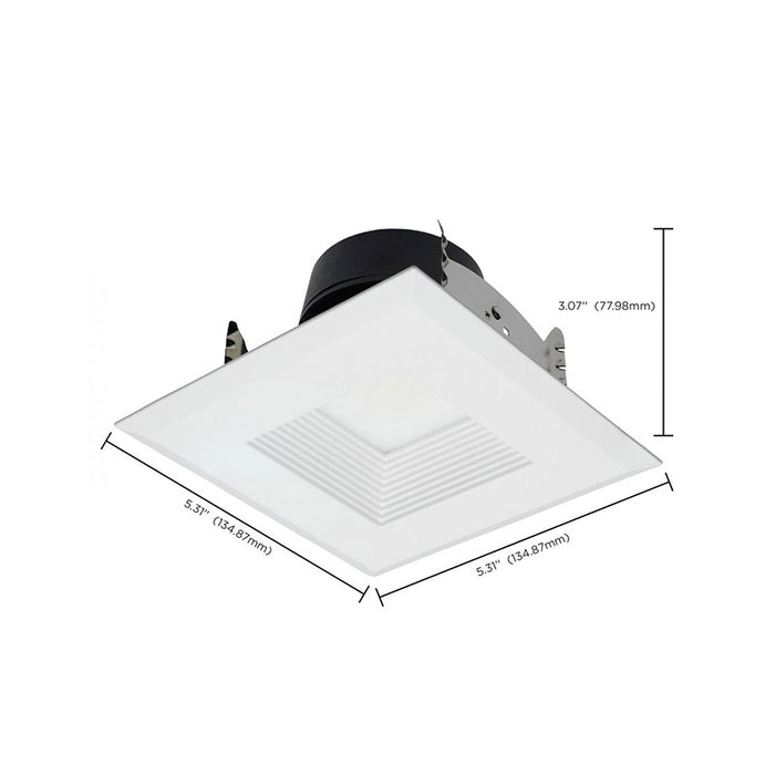 Satco S11884 4" 5.8W/7W/9.5W LED Square Downlight Retrofit, CCT Selectable