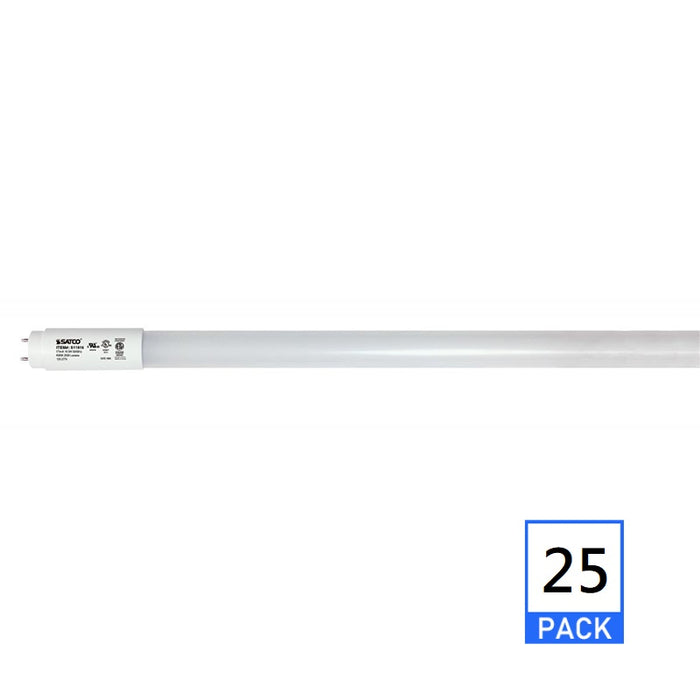 Satco S11916 18.5W 48" LED T8 Ballast Bypass Lamps, 4000K, 25-Pack