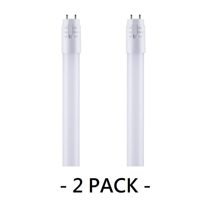 Satco S11919 12.5W LED T8 Lamp, G13 Medium Bi Pin Base, CCT Selectable, 2-Pack