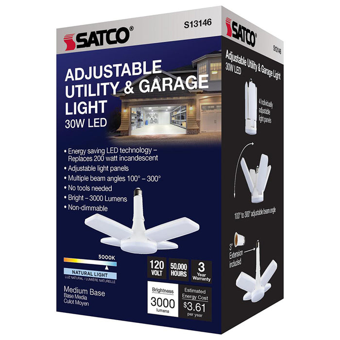 Satco S13146 30W LED HID, Multi-Beam, 5000K, EX26 Base, 120V