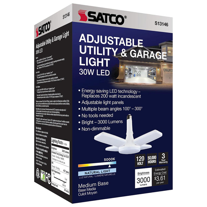 Satco S13146 30W LED HID, Multi-Beam, 5000K, EX26 Base, 120V