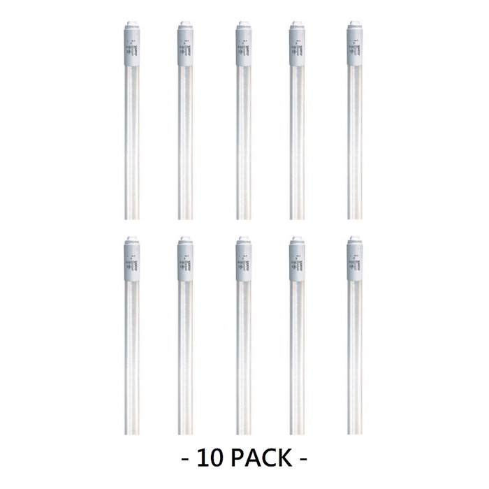 Satco S16400 9W 24" T8 LED Linear Bulb, 4000K Ballast Bypass 120-277V, 10-Pack