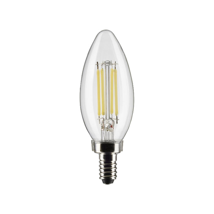 Satco S21277 5.5W B11 LED Filament Bulb, E12 Base, 5000K, Clear