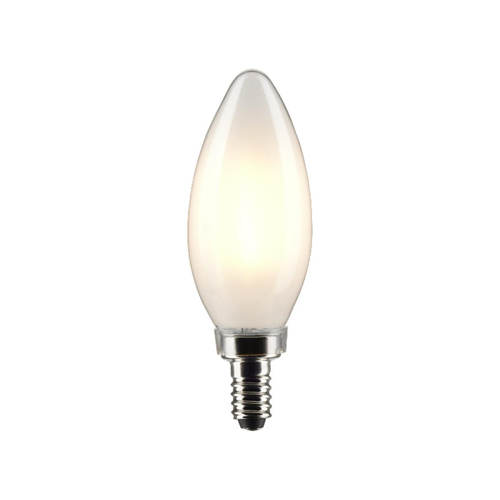 Satco S21281 5.5W B11 LED Filament Bulb, E12 Base, 5000K, Frost