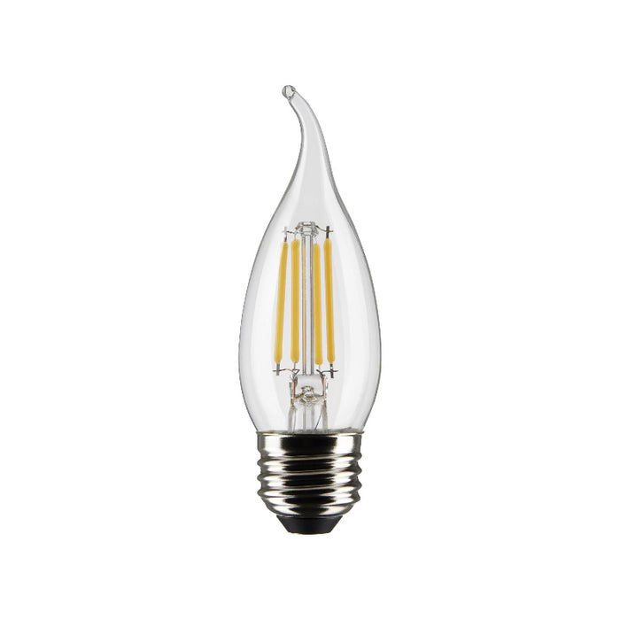 Satco S21319 5.5W CA10 LED Bulb, E26 Base, 4000K, Clear