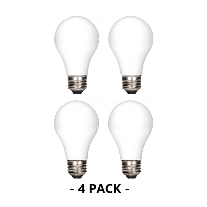 Satco S21714 7.5W A19 Dimmable LED Filament Bulb, E26 Base, 2700K, Soft White, 4-Pack