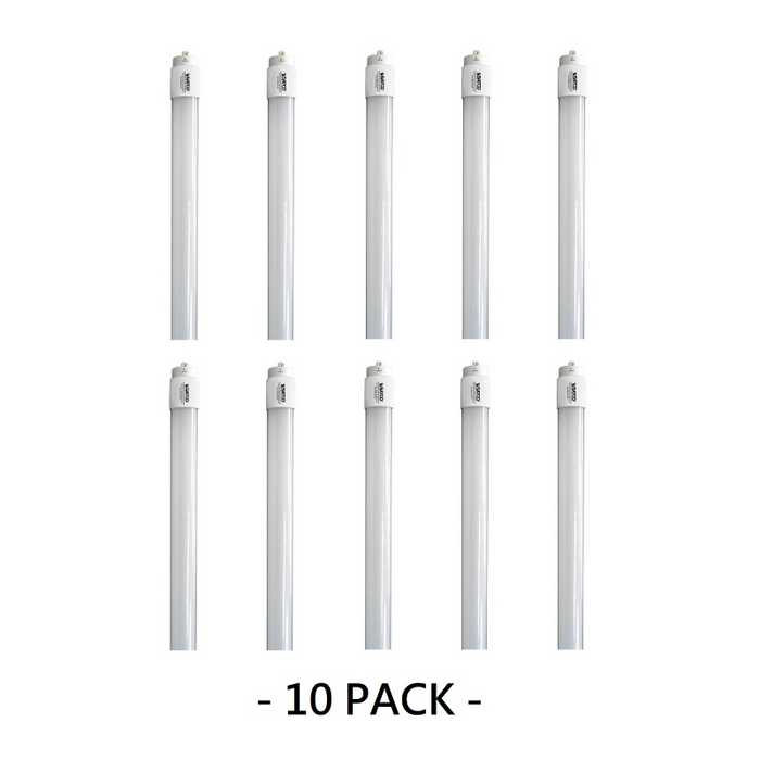 Satco S21925 40W 96" T8 LED Linear Bulb, 6500K, 10-Pack