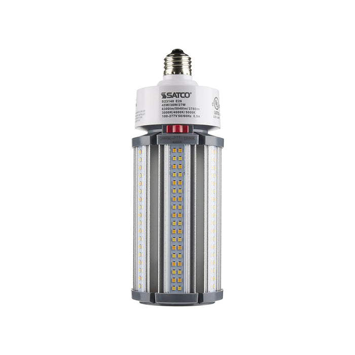 Satco S23140 45W/36W/27W LED HID, Corncob, 3CCT Selectable, E26 Base, 100-277V, Type B
