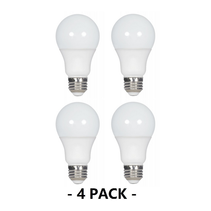Satco S28562 10W A19 Non-Dimmable LED Bulb, 4000K, 4-Packs
