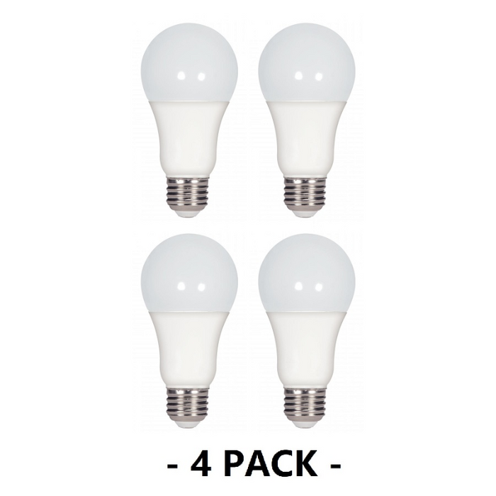Satco S28789 15.5W A19 Non-Dimmable LED Bulb, 2700K, 4-Pack