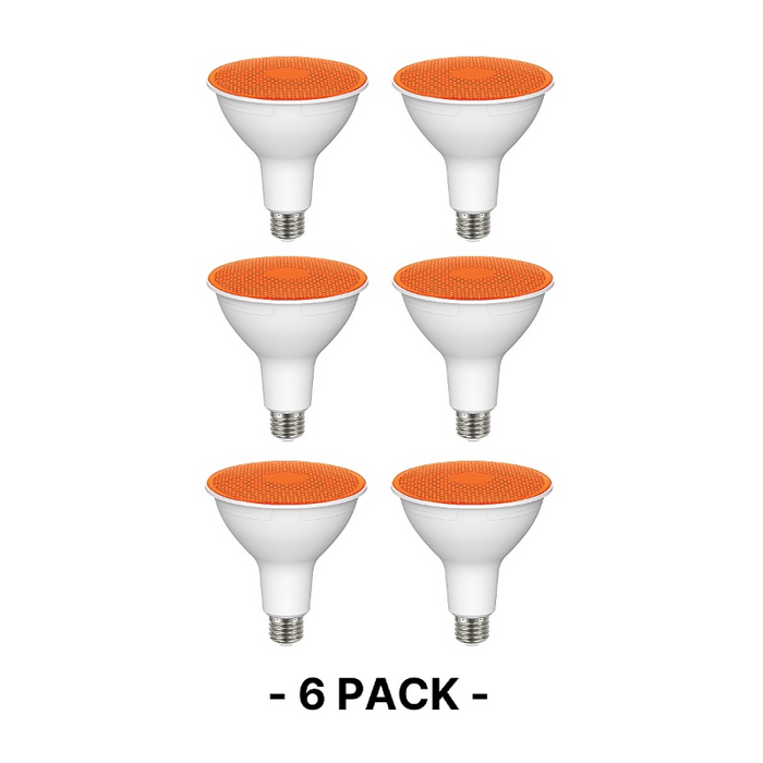 Satco S29483 11.5W PAR38 Colored LED Bulb, 90° Beam, Amber