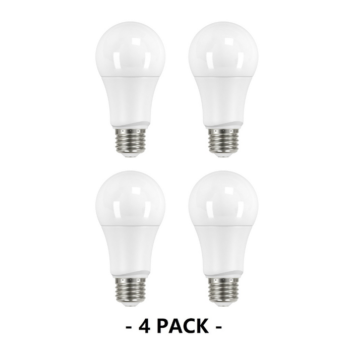 Satco S29589 9.5W A19 Non-Dimmable LED Bulb, 3000K, 4-Pack